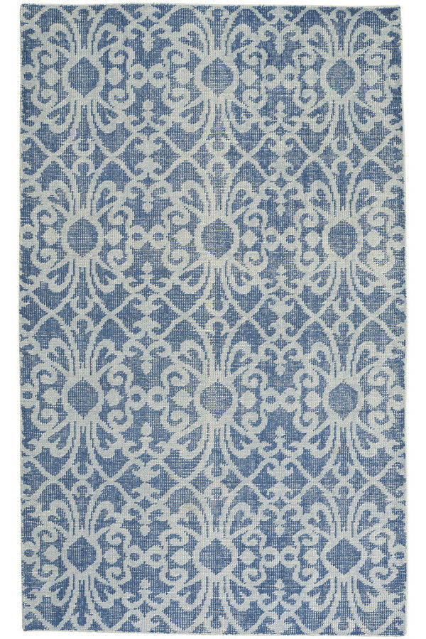 Vintage-Courtyard Blue Area Rug