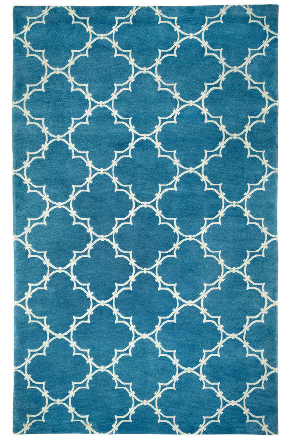 Quatrefoil Peacock Area Rug