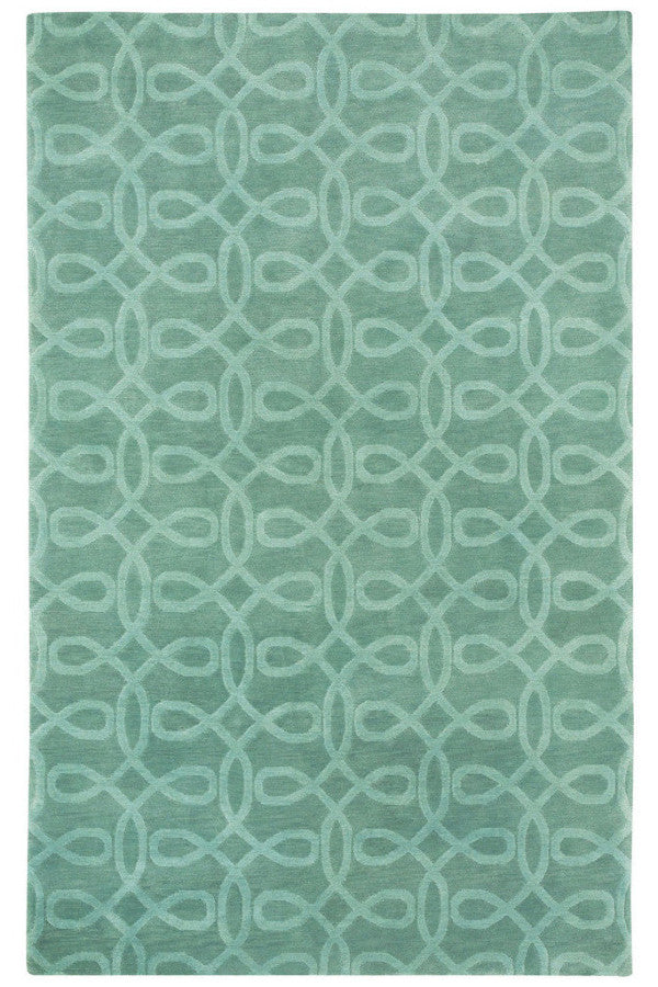 Lyrical Silver Green Area Rug