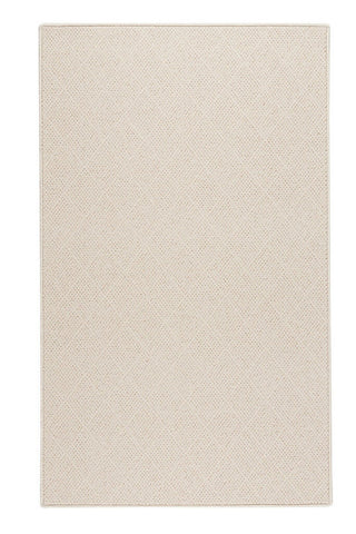 White Wicker-Serged Area Rug