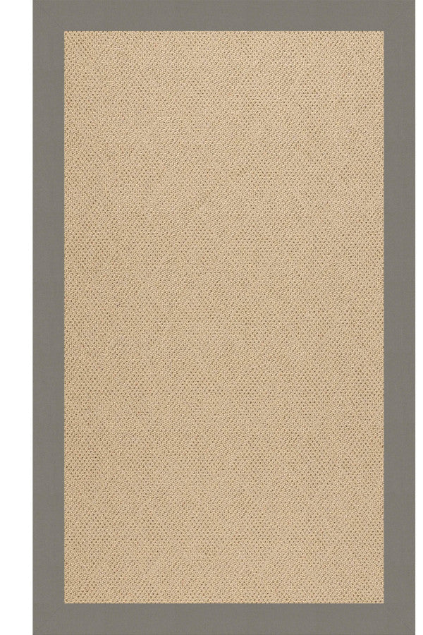 Creative Concepts-Cane Wicker Canvas Charcoal Area Rug