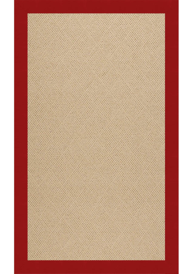 Creative Concepts-Cane Wicker Canvas Jockey Red Area Rug