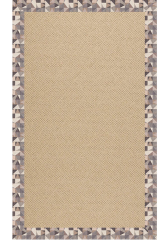 Creative Concepts-Cane Wicker Geo Bronze Area Rug