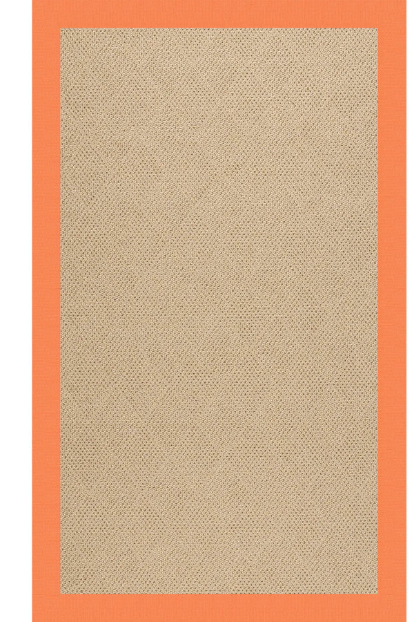 Creative Concepts-Cane Wicker Canvas Tangerine Area Rug