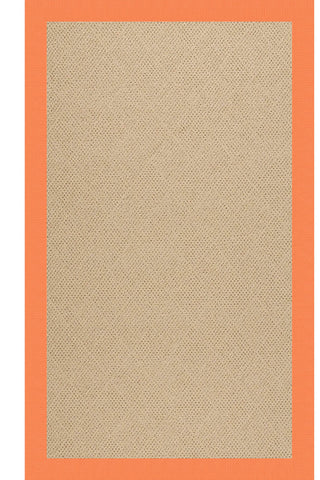 Creative Concepts-Cane Wicker Canvas Tangerine Area Rug