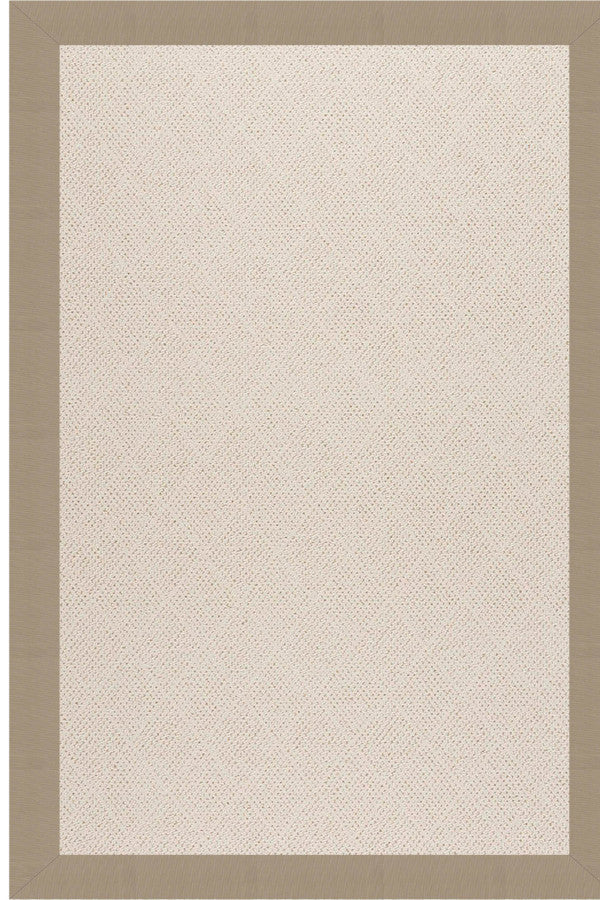 Creative Concepts-White Wicker Canvas Linen Area Rug