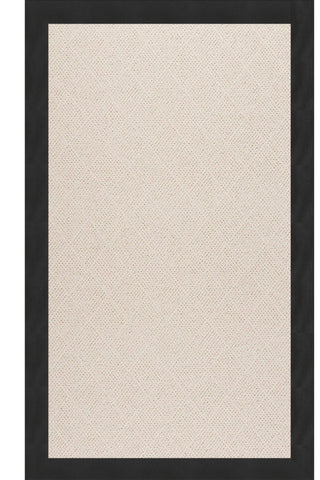 Creative Concepts-White Wicker Canvas Black Area Rug