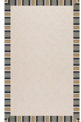 Creative Concepts-White Wicker Long Hill Ebony Area Rug