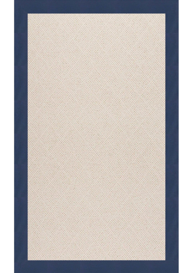 Creative Concepts-White Wicker Canvas Navy Area Rug