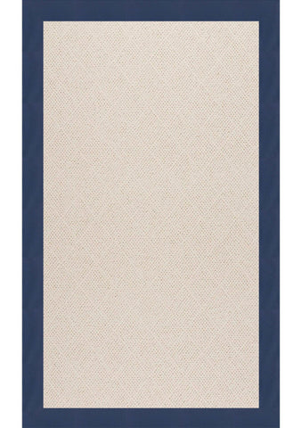 Creative Concepts-White Wicker Canvas Navy Area Rug