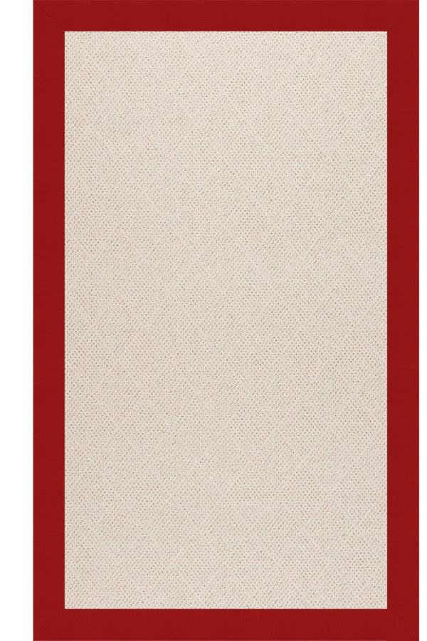 Creative Concepts-White Wicker Canvas Jockey Red Area Rug