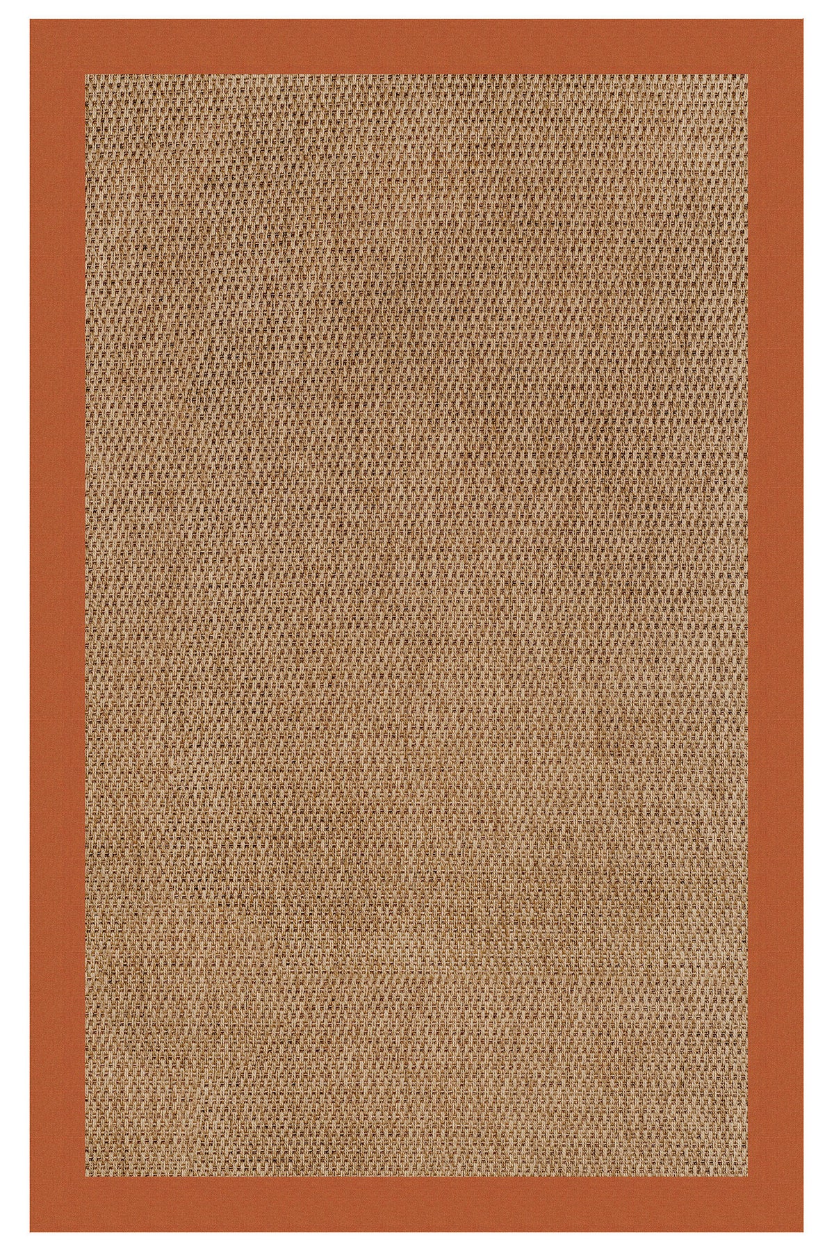 Islamorada-Basketweave Canvas Rust Area Rug