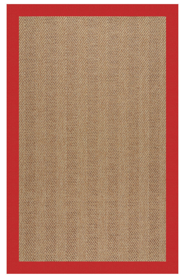 Islamorada-Herringbone Canvas Jockey Red Area Rug