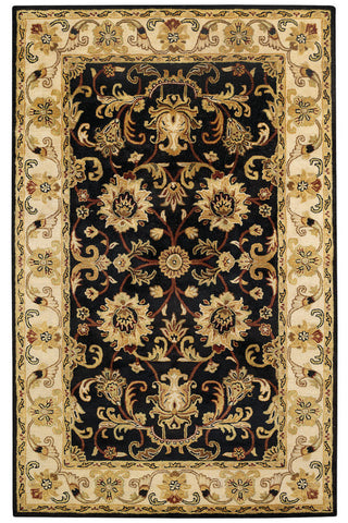 Eloquent Garden Brilliant Black Area Rug