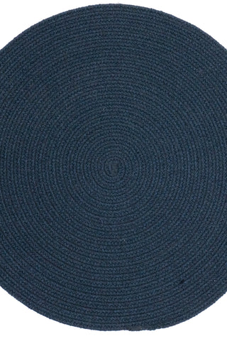 Heathered Pinwheel Navy Blue Solid Area Rug