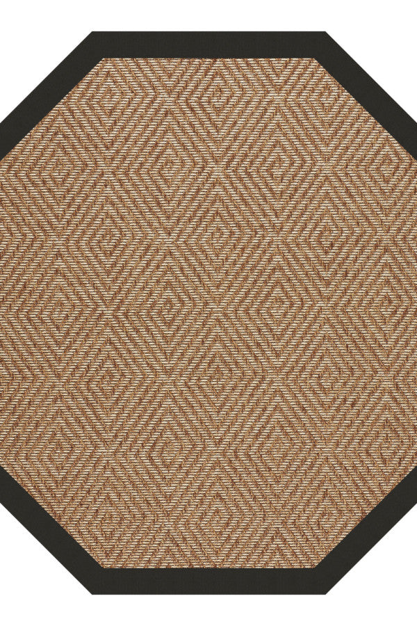 Islamorada-Diamond Canvas Black Area Rug