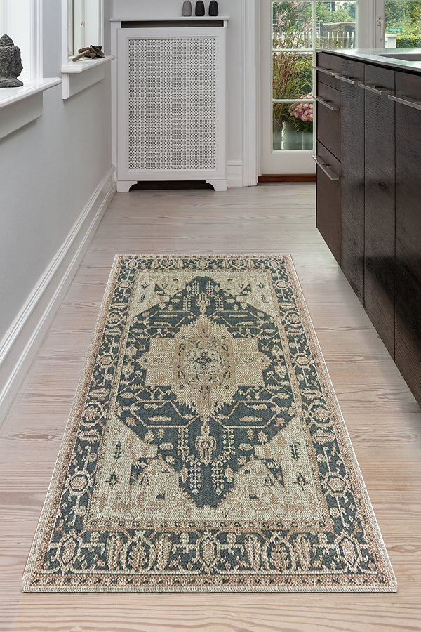 100% Polypropylene Vintage  Indoor/Outdoor Area Rug