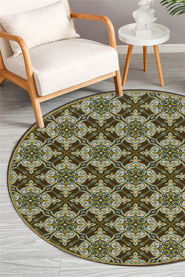 100% Polypropylene Vintage  Indoor/Outdoor Area Rug