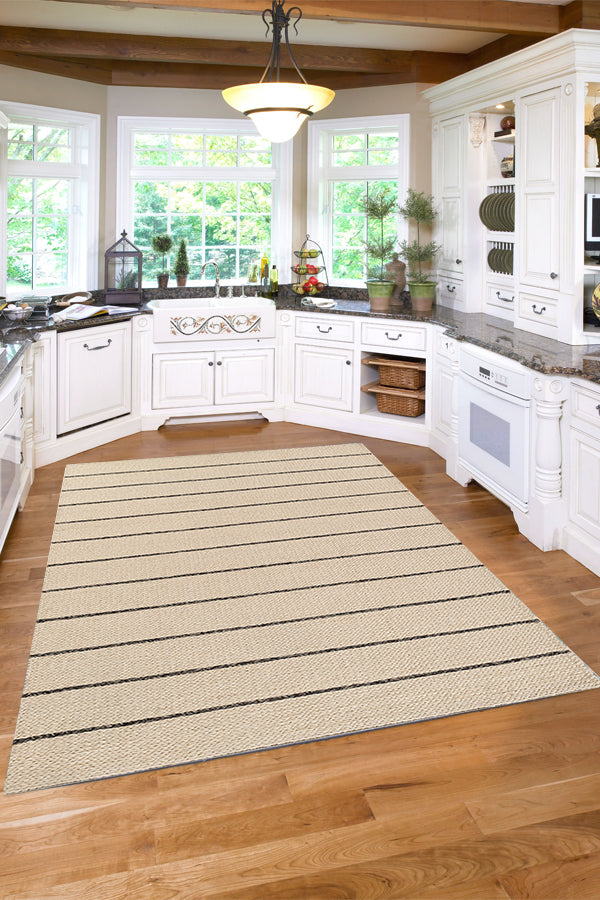 Wool and Viscose Runner Indoor Area Rug