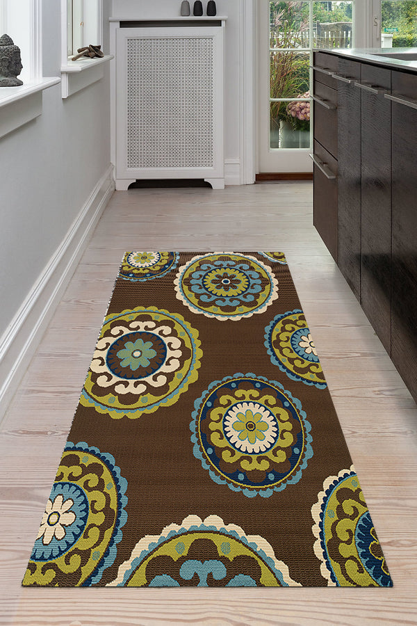 100% Polypropylene Vintage  Indoor/Outdoor Area Rug