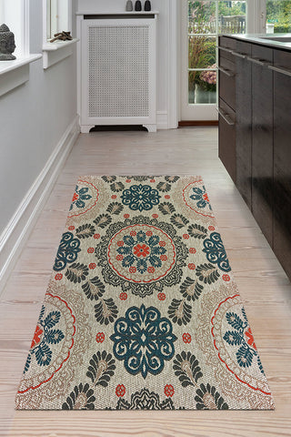 100% Polypropylene Vintage  Indoor/Outdoor Area Rug