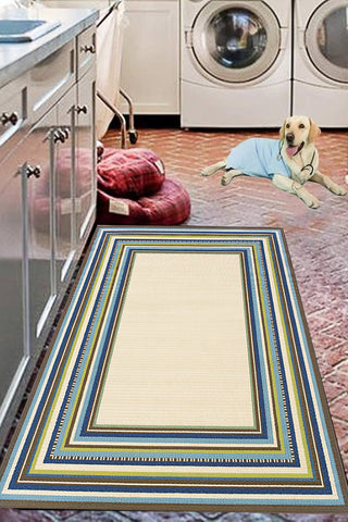 100% Polypropylene Vintage  Indoor/Outdoor Area Rug