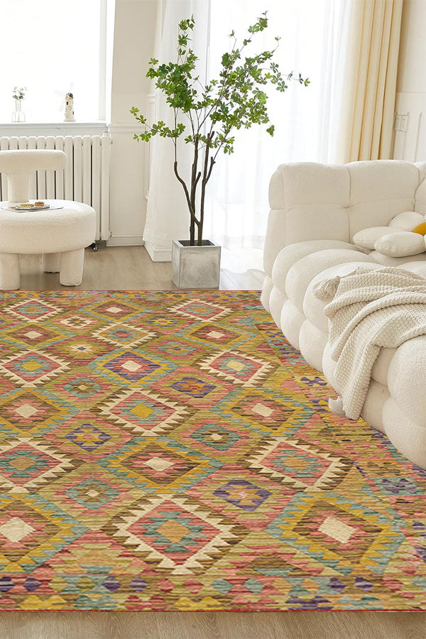 100% Polyester Southwestern  Indoor Area Rug