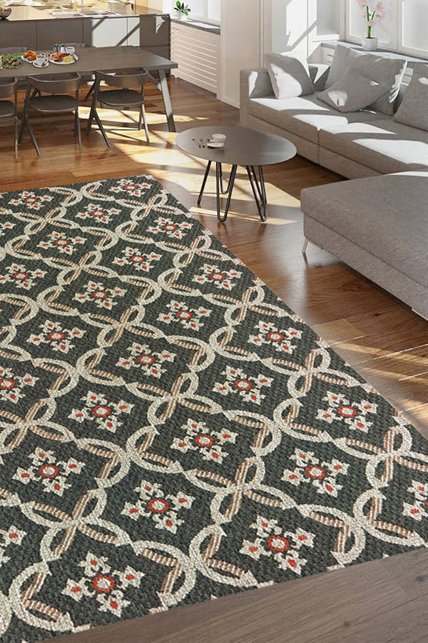 100% Polypropylene Vintage  Indoor/Outdoor Area Rug