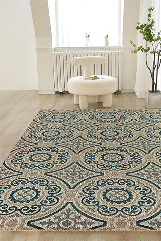 100% Polypropylene Vintage  Indoor/Outdoor Area Rug