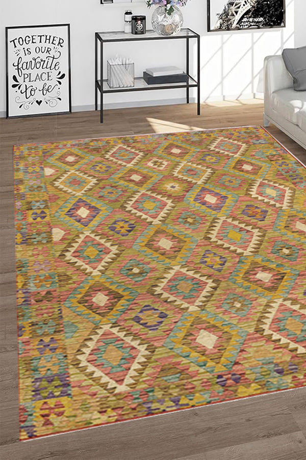 100% Polyester Southwestern  Indoor Area Rug