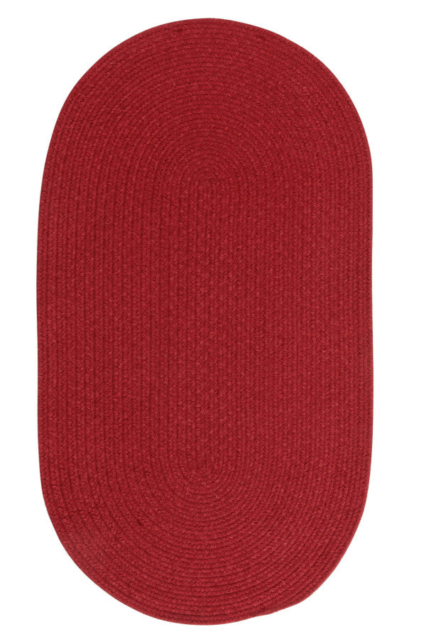 Heathered Scarlet Red Solid Area Rug